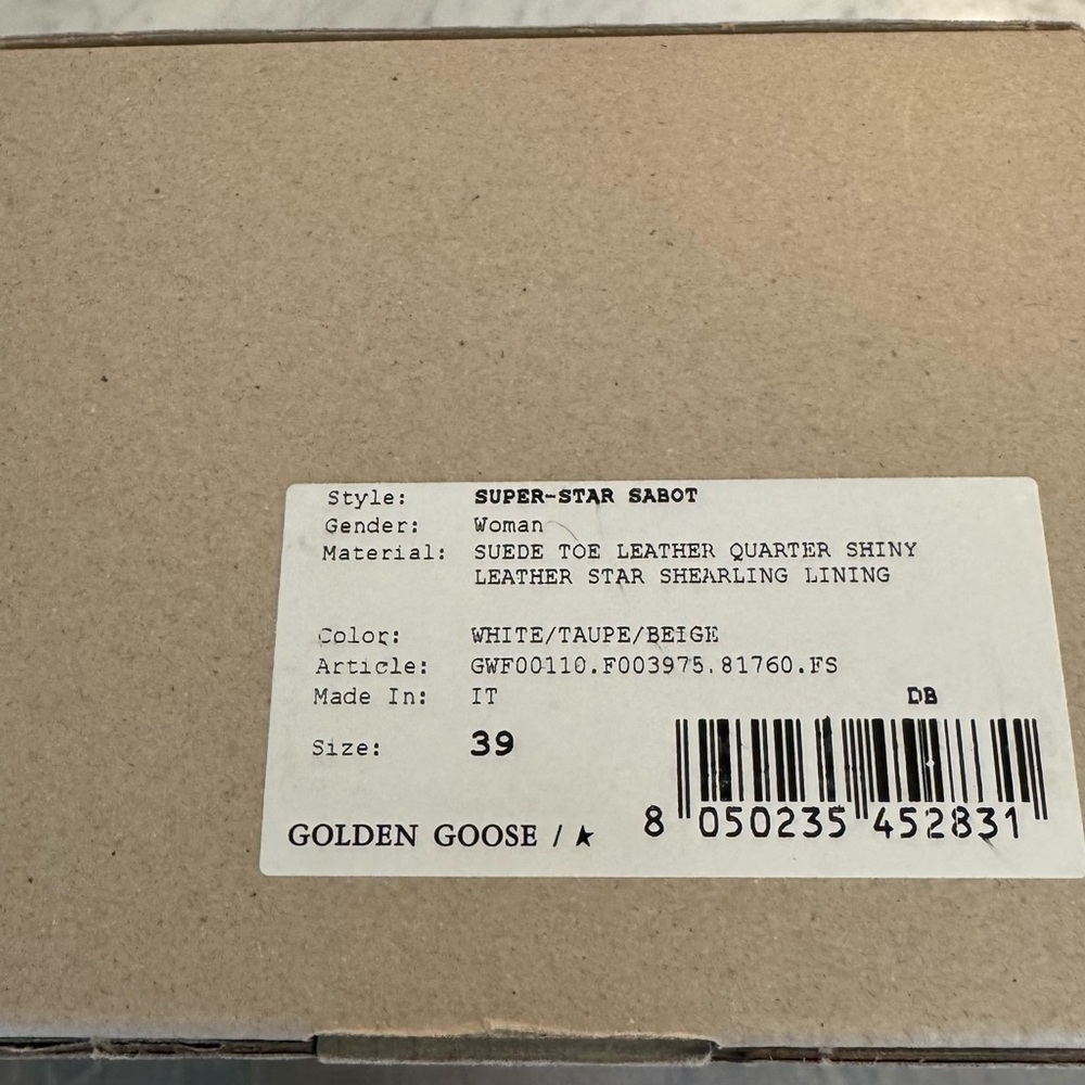 Golden Goose Super-Star Sabot White Leather Star Shearling lining Sneaker - Picture 6 of 7